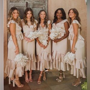 Show Me Your MuMu Reese Ruffle Midi Dress